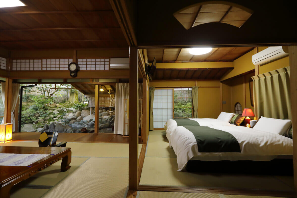 庭園内離れ 専⽤露天⾵呂付 知⼼庵